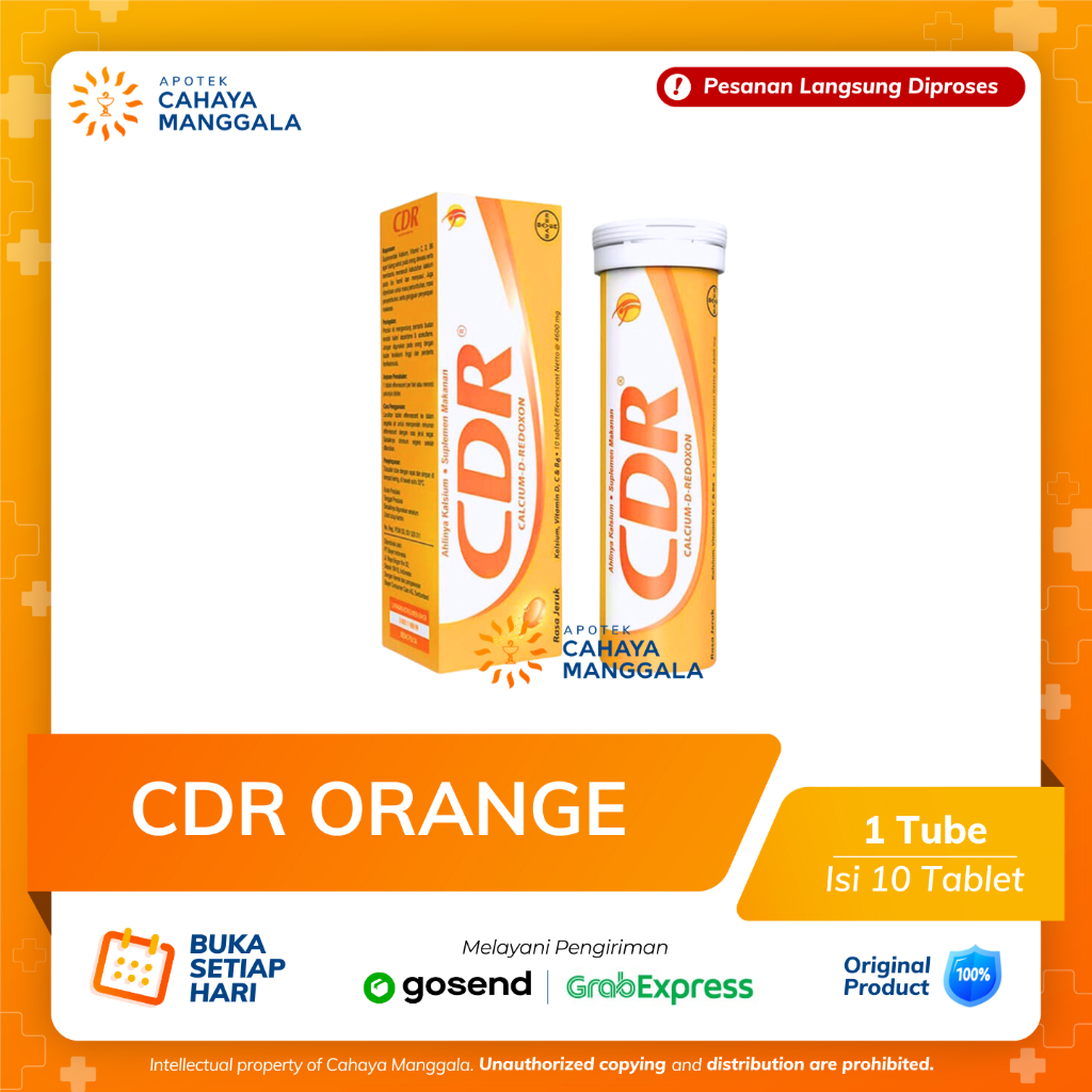 CDR ORANGE EFFERVESCENT @ 10 TABLET