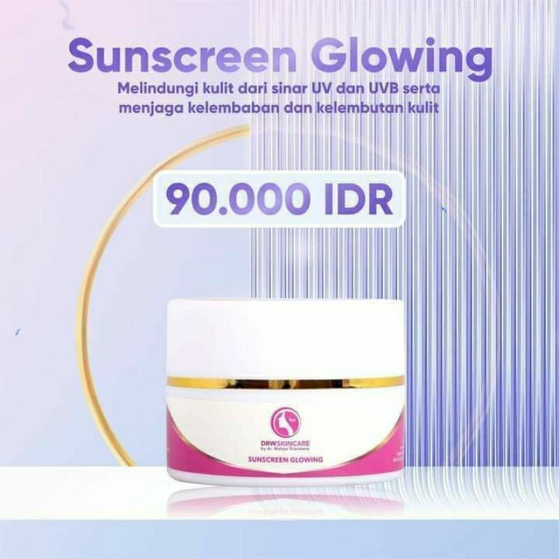 Sunscreen glowing