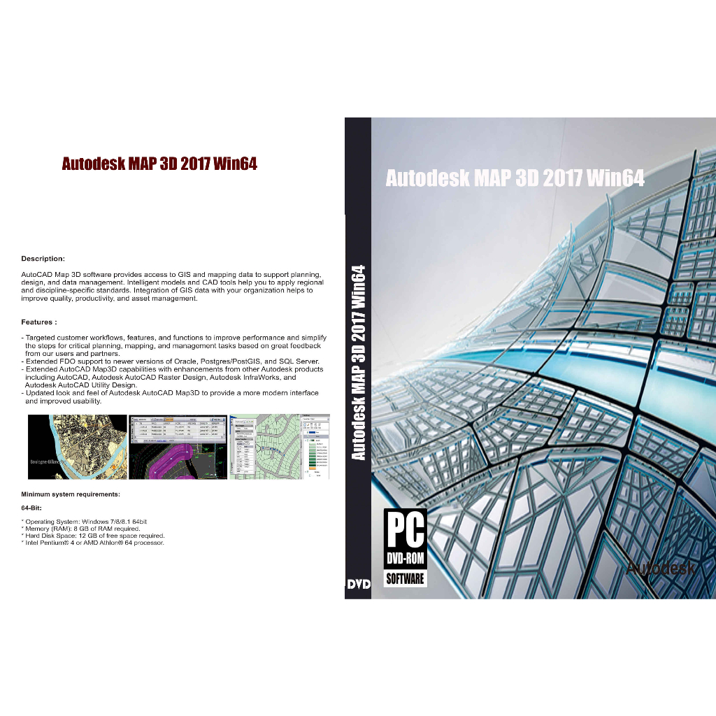 DVD Aut0desk MAP 3D 2017 Win64