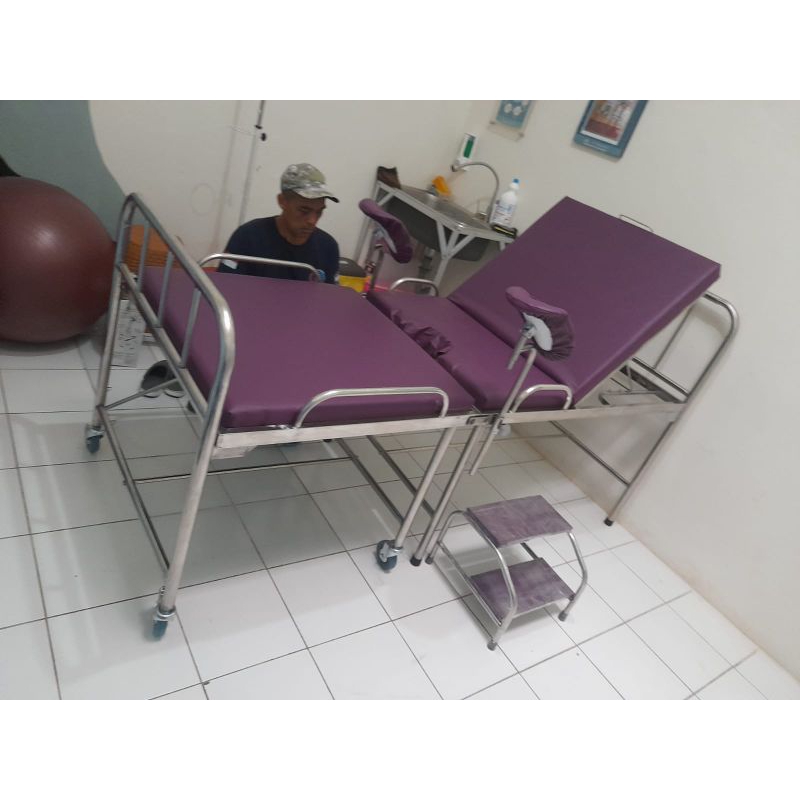 Verlos Bed / Bed Partus / Bed Persalinan - Stainless