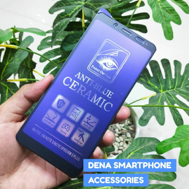Tempered Glass Redmi 5 Plus Ceramic Matte Blue Ray