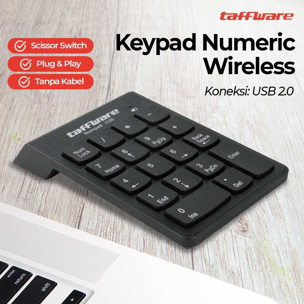 Keypad Numeric Wireless 2.4GHz 10 Meter Taffware