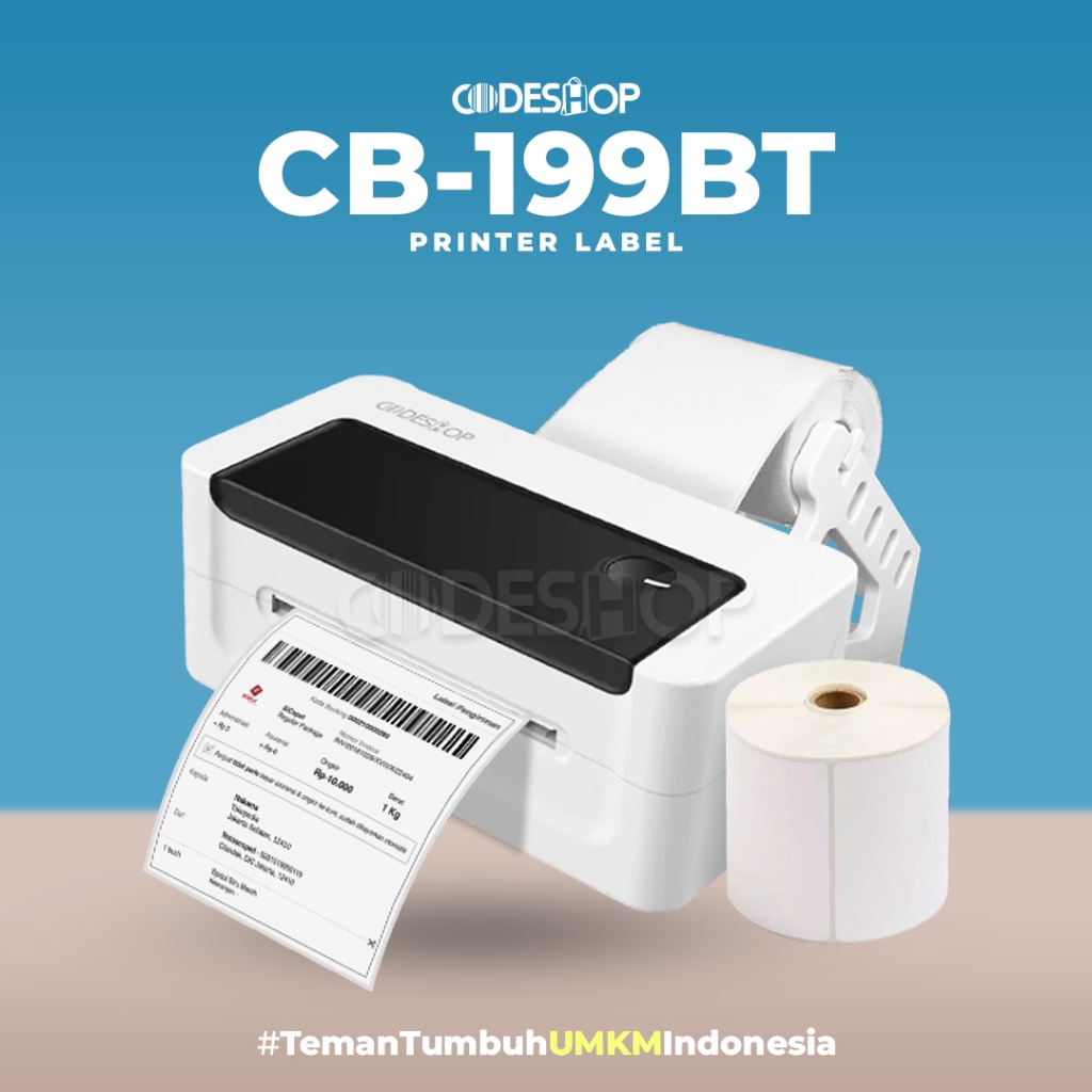 Printer Barcode Codeshop CB-199BT Cetak Label Thermal USB Bluetooth