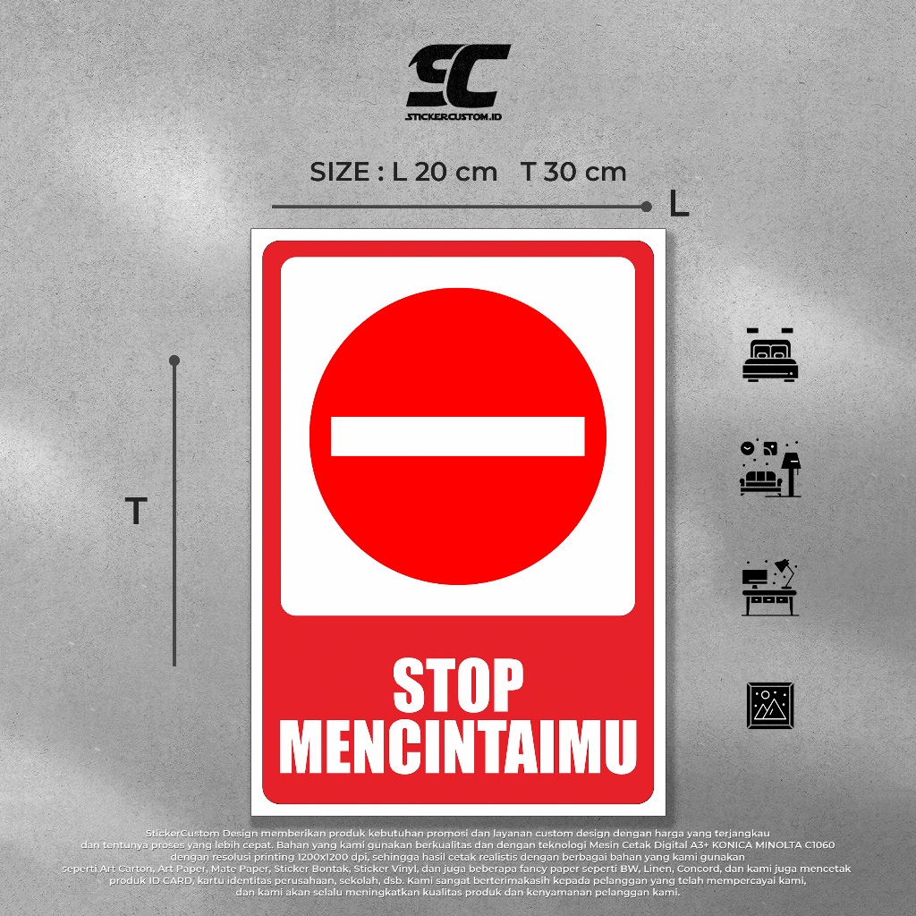 Sticker Stop Mencintaimu