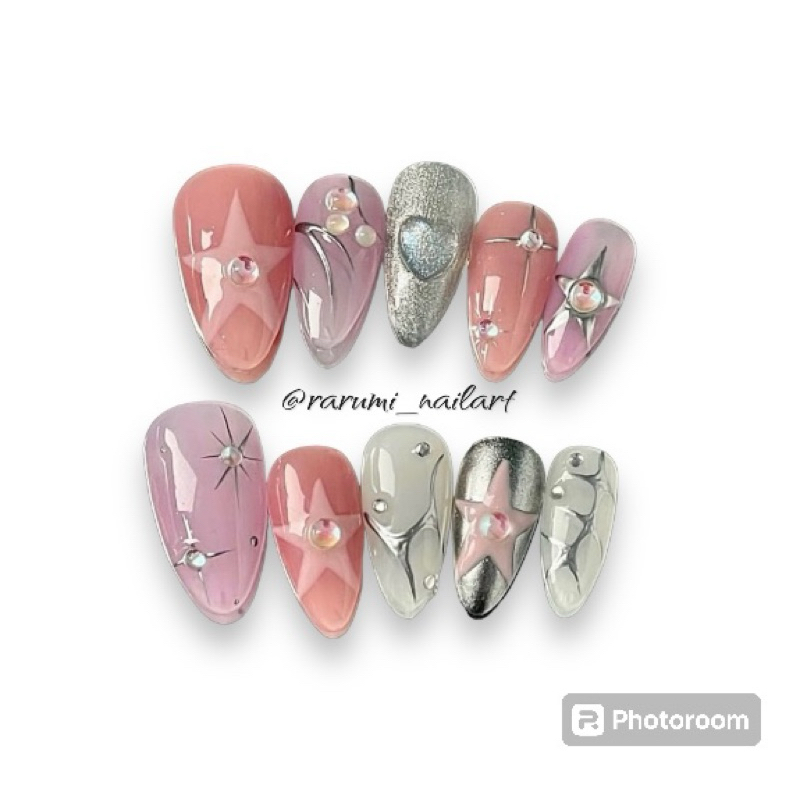 PRESS ON NAILS TYPE SHIMMER LIGHT