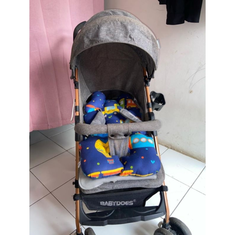 STROLLER BABYDOES OLLA GREY + Bantalanya