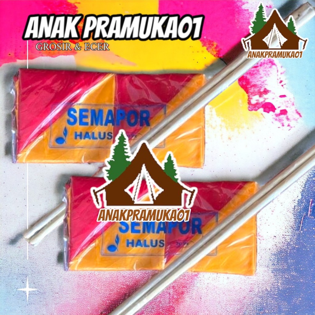 Bendera semapor dan stik ( 2 stik 2 bendera )
