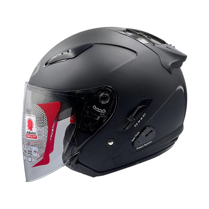 HELM KYT GALAXY FLAT R SOLID - MATT BLACK - ORIGINAL