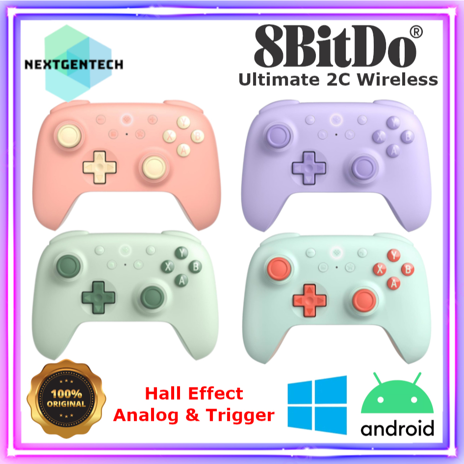 8BitDo Ultimate 2C Wireless Controller Gamepad Gaming Hall Effect Android Windows PC