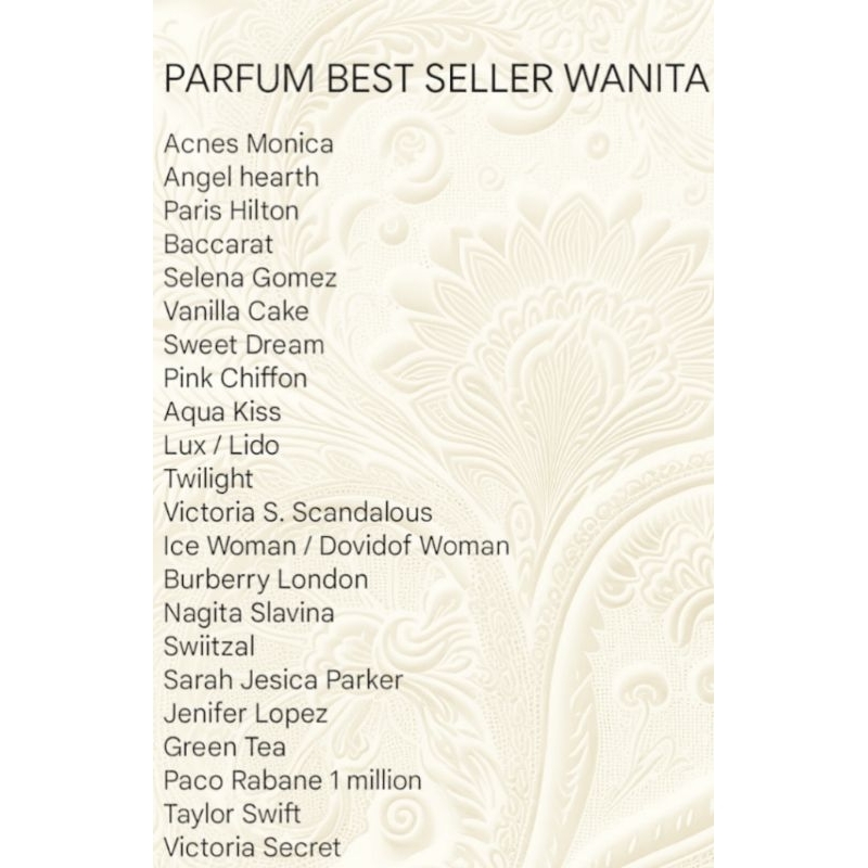 PARFUM TERBAIK REFIL 30ML 50ML