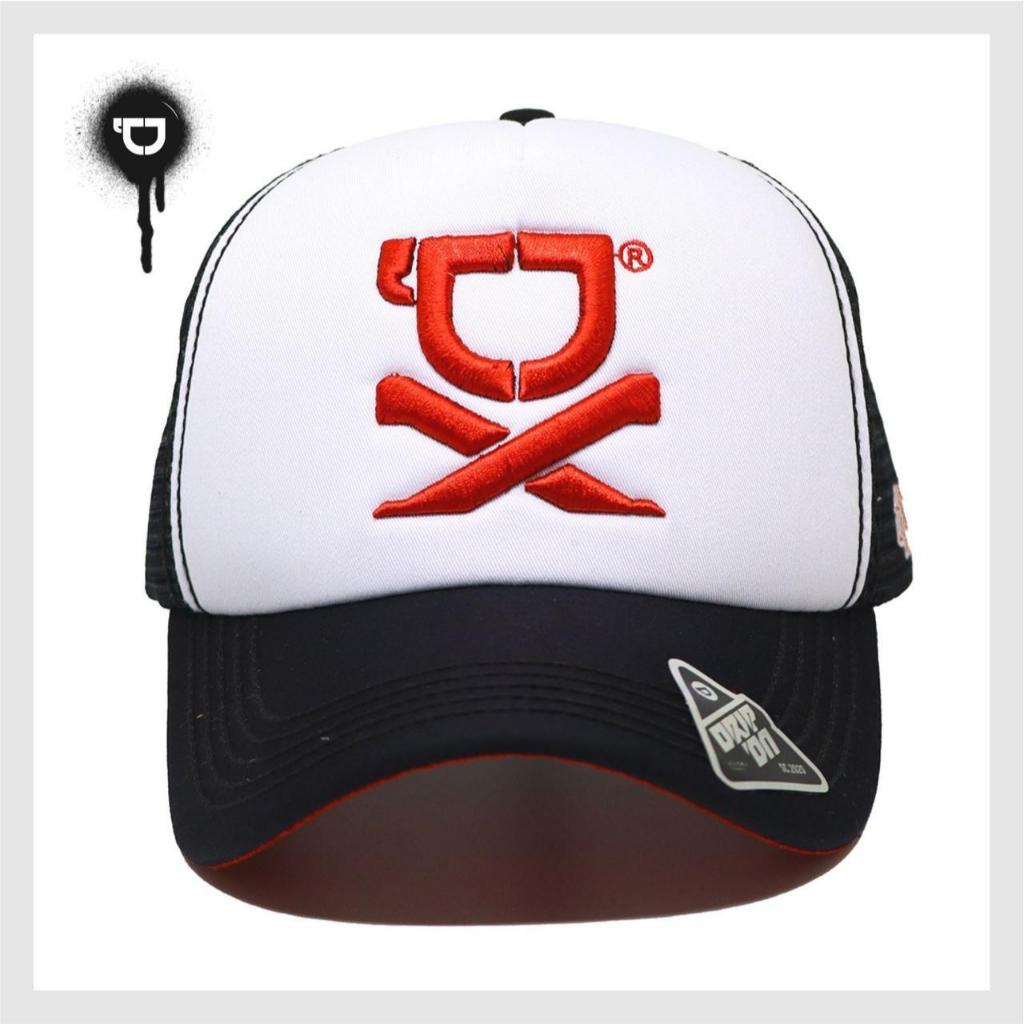 Topi Dripon Original Hitam Putih Logo