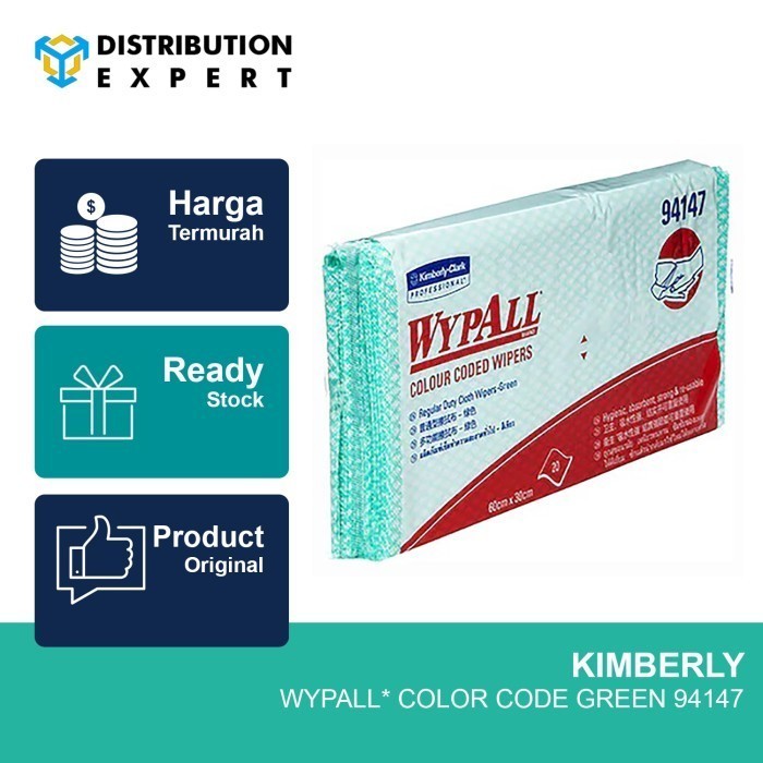 Kain Lap Wypall Color Code Serbaguna hijau - PACK