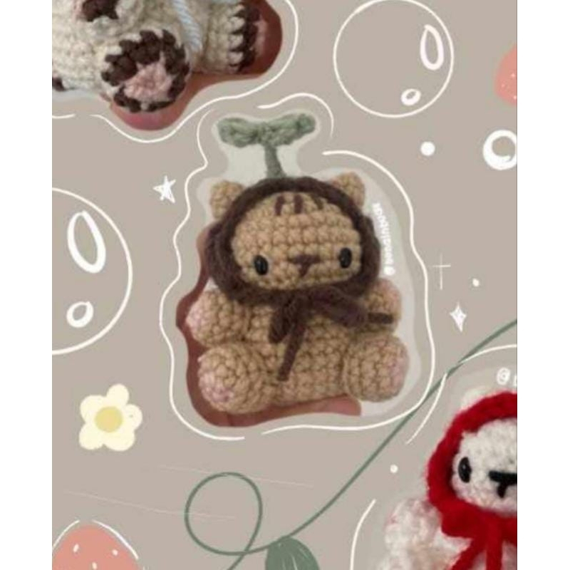 BONEKA GANCI RAJUT BEAR