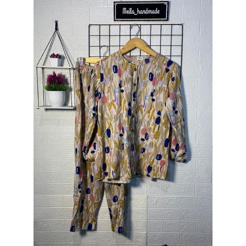 setelan panjang rayon premium