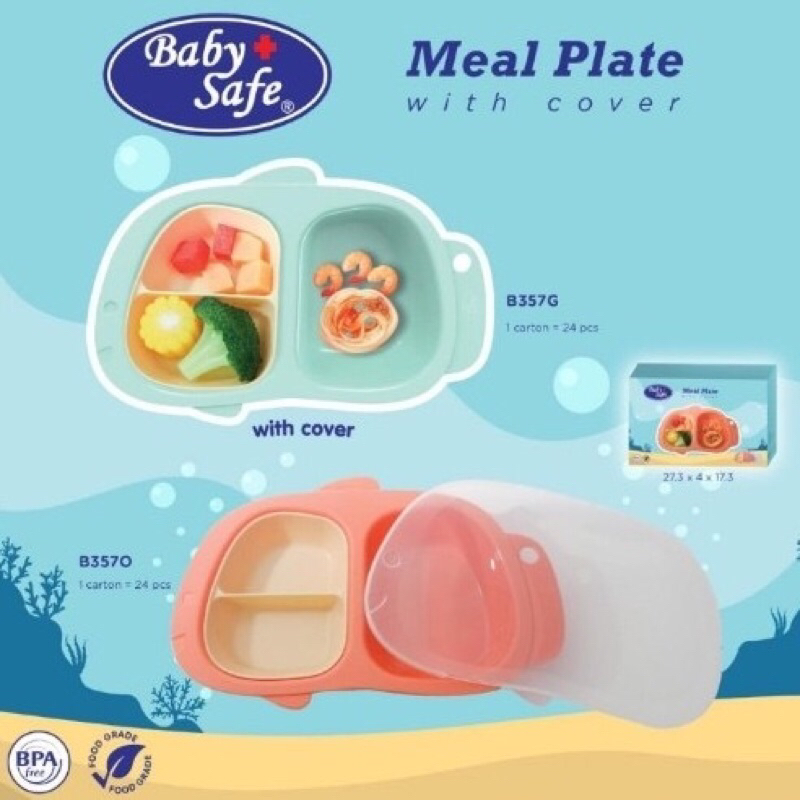 Babysafe meal plate with cover