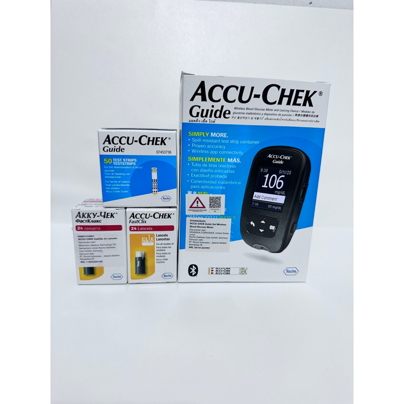 ACCU CHEK GUIDE METER + STRIP + FASTCLIX