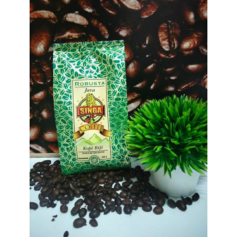 Kopi singa ROBUSTA BIJI 180 GRAM