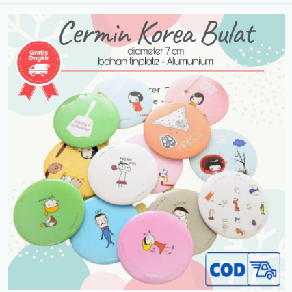 Cermin Kaca Bulat Mini Kecil
