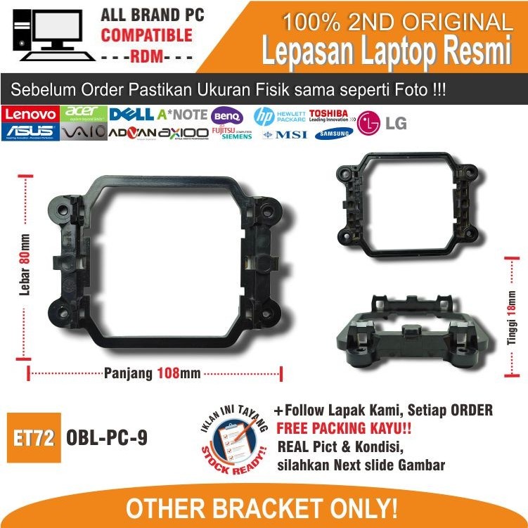 ET72 BHFK-UN-9 BRACKET KIPAS PENDINGIN BRACKET HEATSINK PROCESSOR