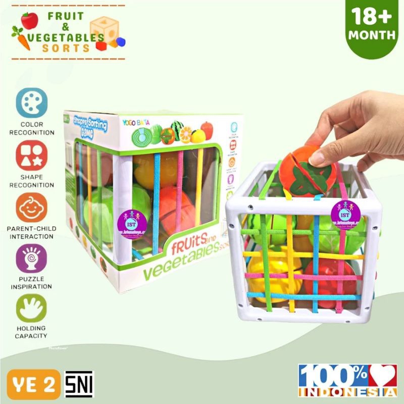 MAINAN ANAK EDUKASI SORTING FRUIT BUAH