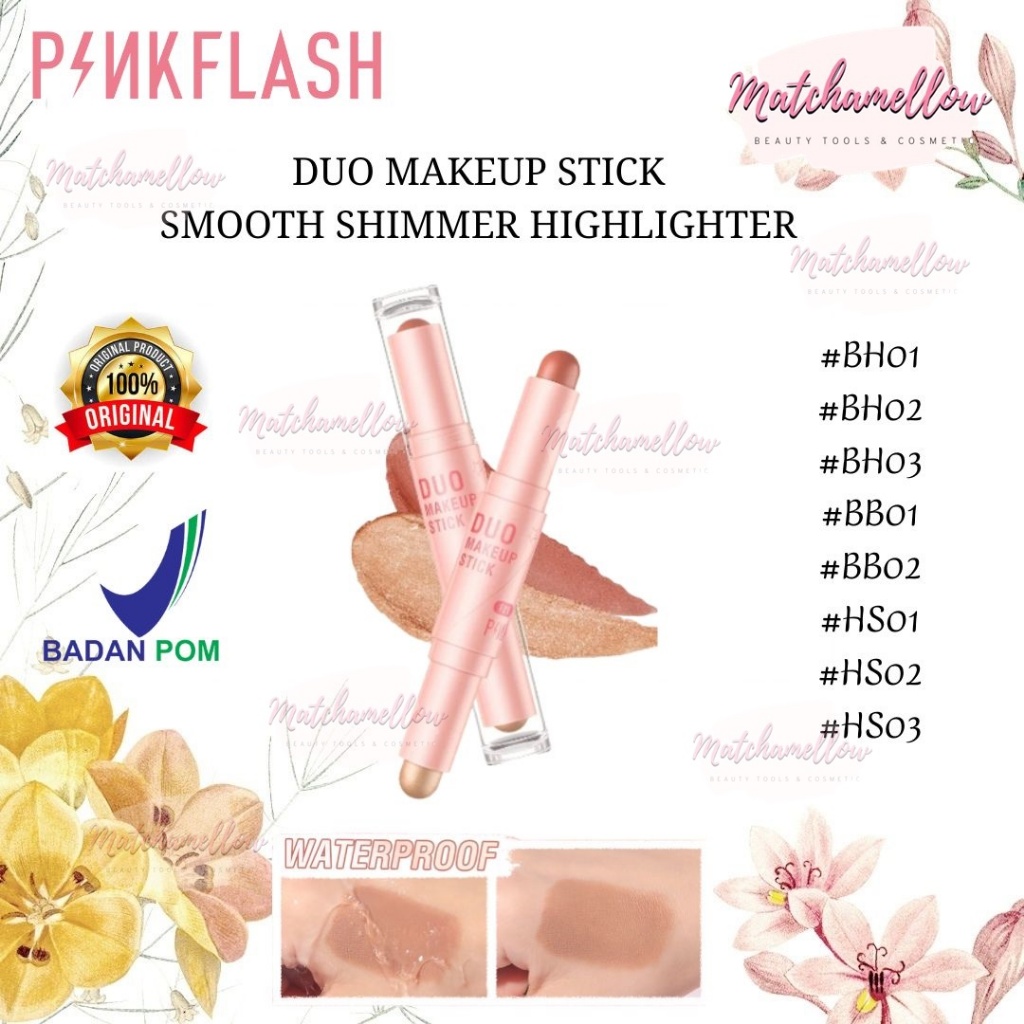 ❄️MATCHA❄️PINKFLASH DUO MAKEUP STICK - SMOOTH SHIMMER HIGHLIGHTER