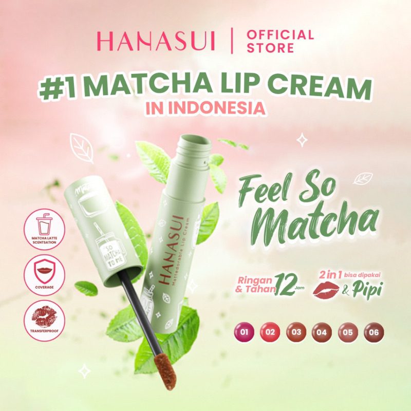 lipcream hanasui matcha