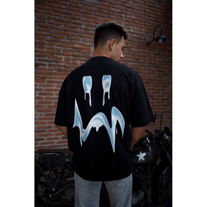 Branché Oversize Tshirt Logo Cloud Blue