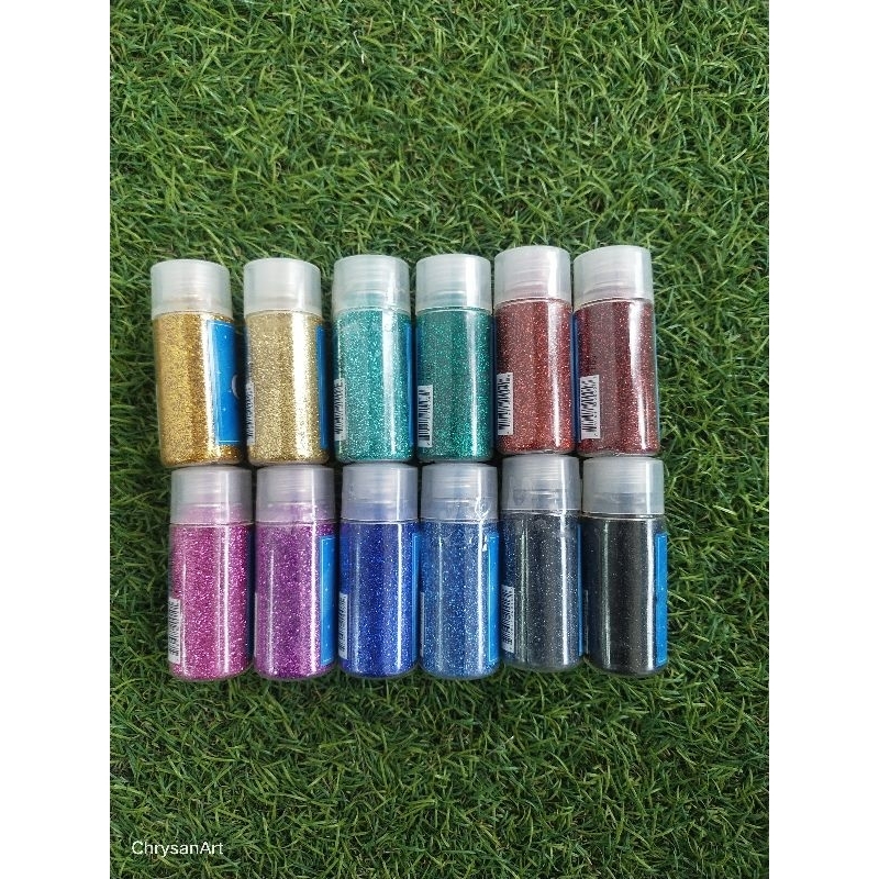 Premium Fine Glitter 15grm (Serbuk Halus) Warna Basic