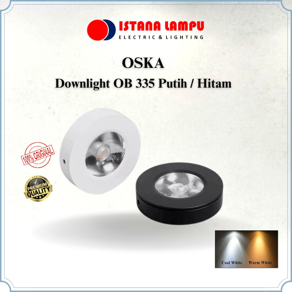 OSKA Downlight OB 335 Putih / Hitam