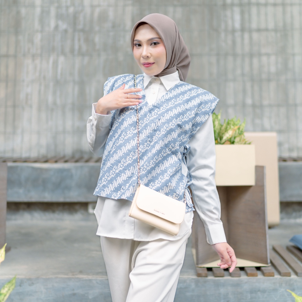 Outer Batik Seno Bunga Tali Samping Vest