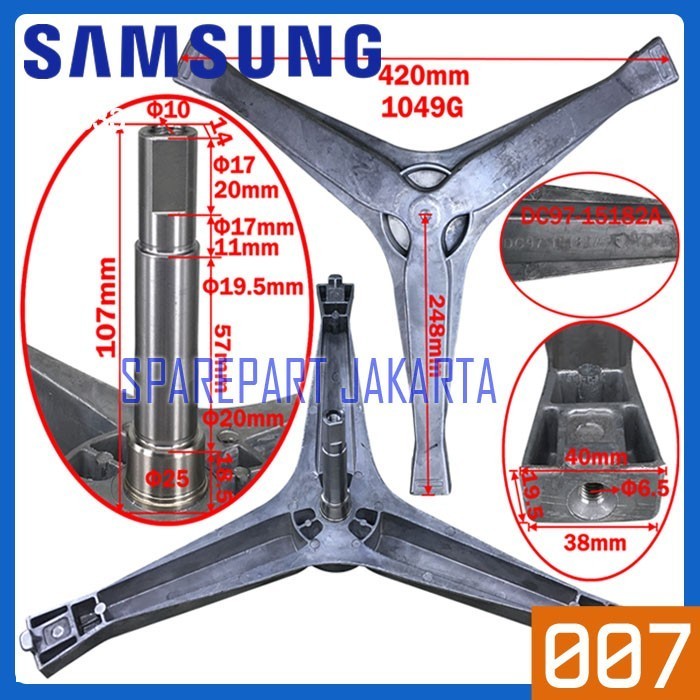 Segitiga drum mesin cuci Front Loading Samsung WAS-7