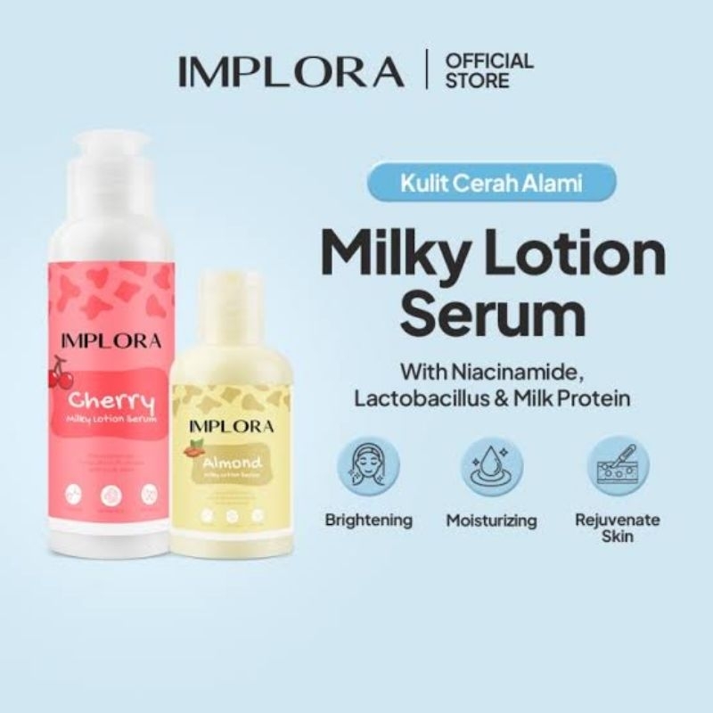 (BISA COD)IMPLORA MILKY Lotion Body Serum 60 ml