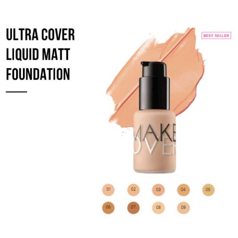 MAKE OVER Ultra Cover Liquid Matt Foundation