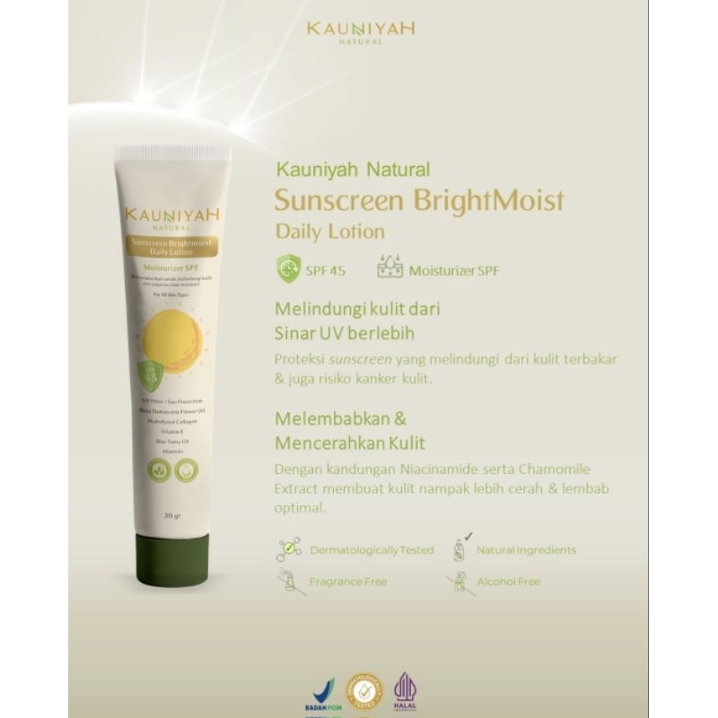 Sunscreen Kauniyah Natural
