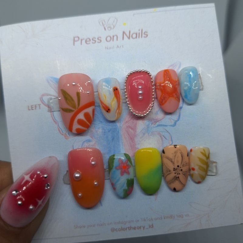 Press on nails handmade