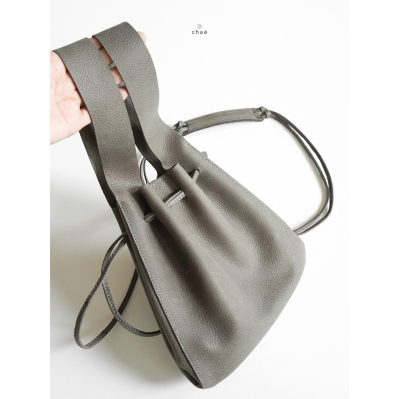 Bao Leather Bag in Grey