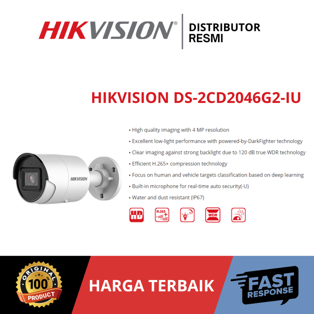 HIKVISION DS-2CD2046G2-IU 4MP