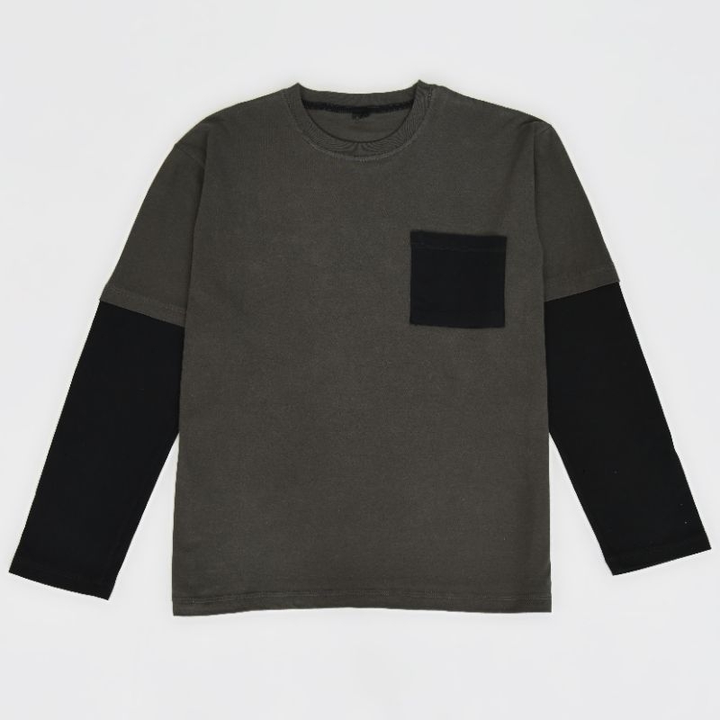 ZOLBLUS Long Slevee Pocket Double Layer " DARK GREY "