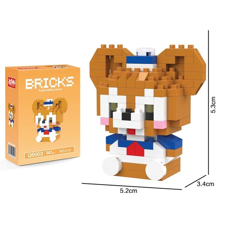 mainan bricks bangunan, model figure