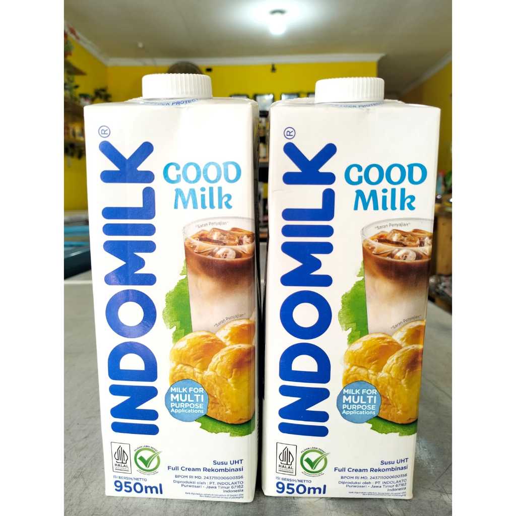 UHT Indomilk Full Cream Plain 950ml