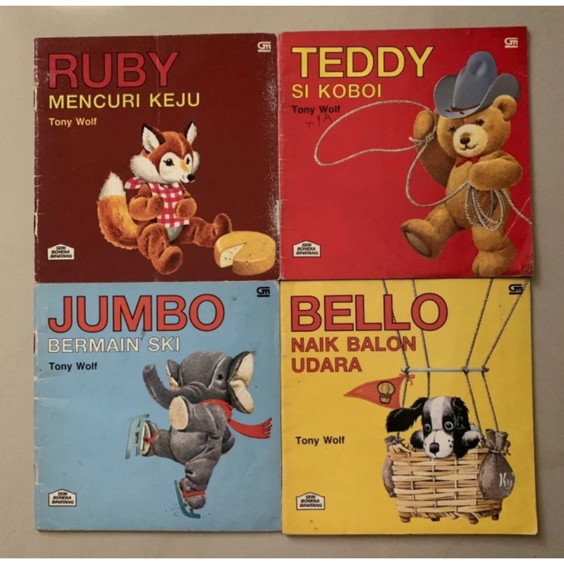 Tony Wolf Seri Boneka Binatang - Ruby, Teddy, Jumbo, Bello