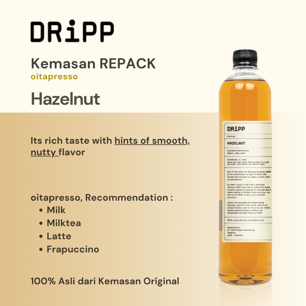 REPACK - Dripp Hazelnut Syrup [100] g