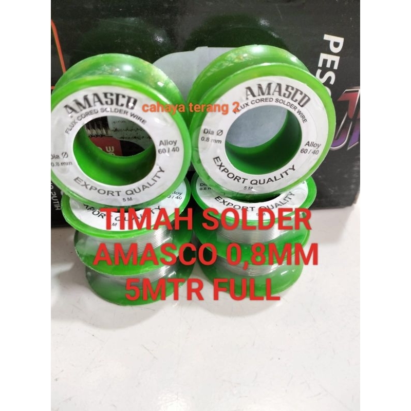 TIMAH SOLDER AMASCO 0,8MM 5MTR FULL