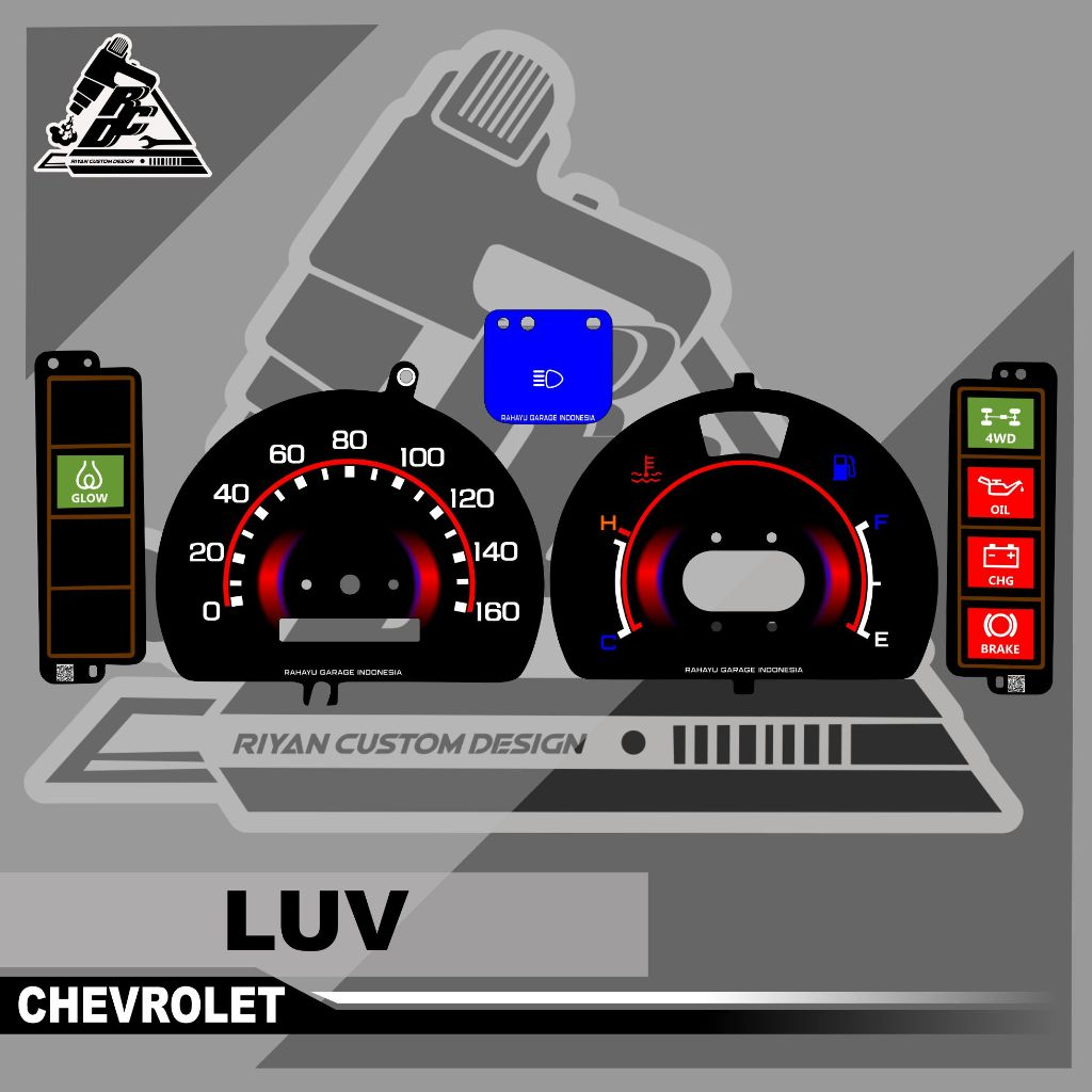 PAPAN SPEEDOMETER CUSTOM LUV PANEL SPIDO METER CUSTOM LUV