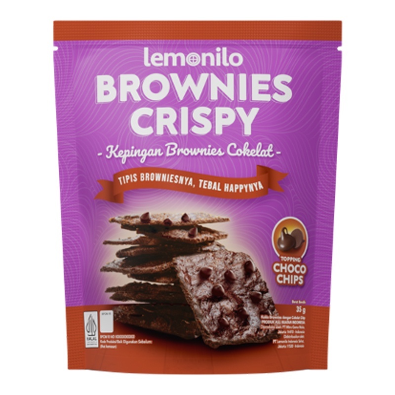 lemonilo brownies crispy 35gr - lemonilo brownies crispy choco chips