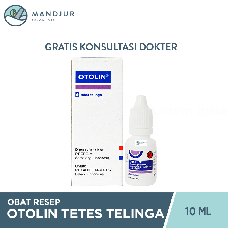 OTOLIN EARDROP 1 BOTOL @ 10 ML