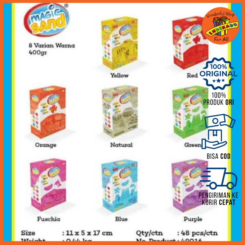 MAGIC SAND REFILL 400g - Mainan Pasir Elastis