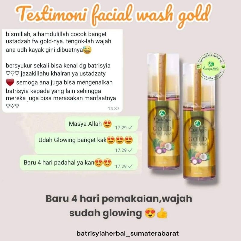 Facial Wash Gold Batrisyia