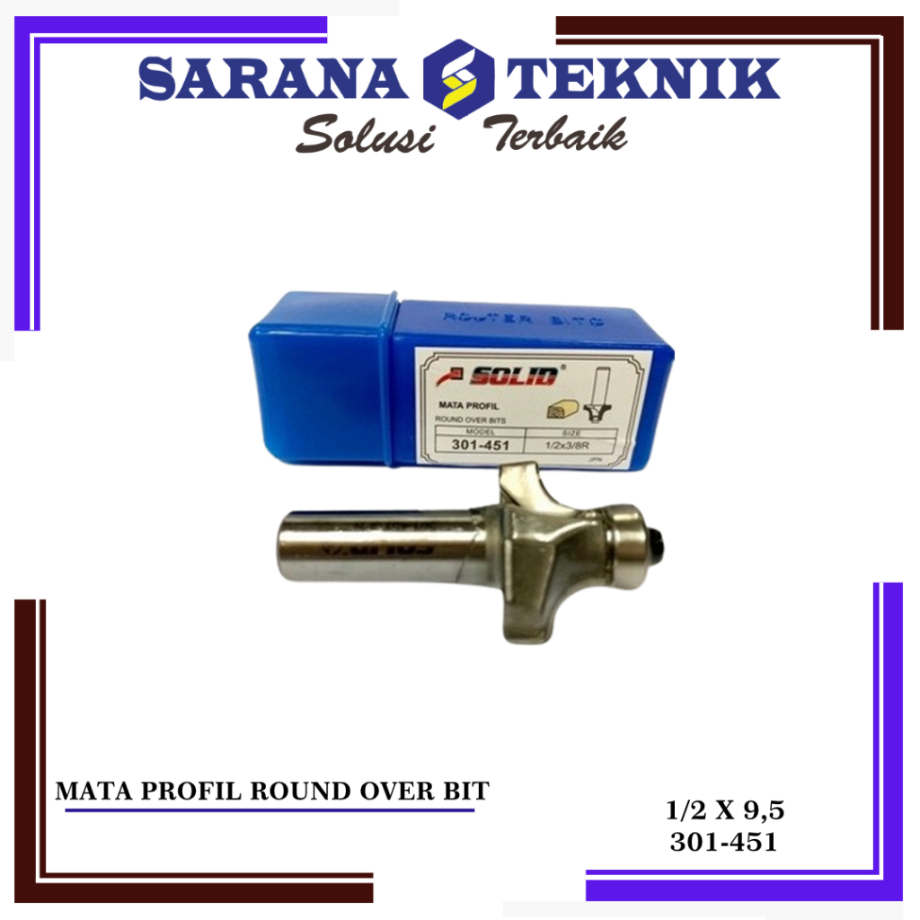 MATA ROUTER / PROFIL ROUND OVER BIT 31 MM SOLID 301-451"