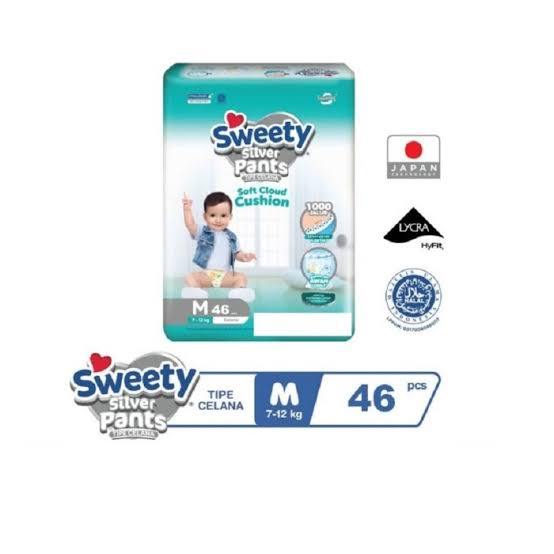 POPOK SWEETY SILVER PANTS M 46